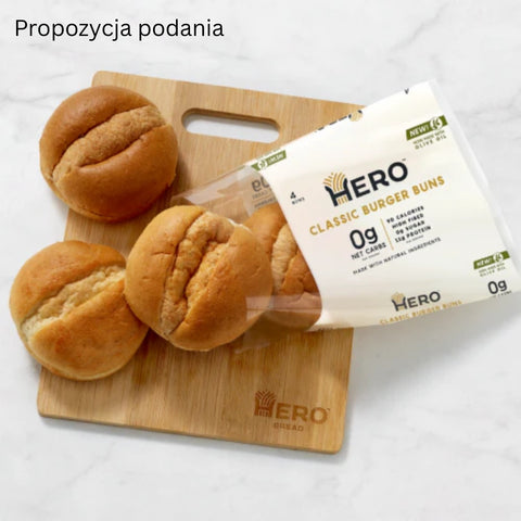 Hero Bread Classic Burger Buns - Keto burger buns, 8pcs, 90kcal