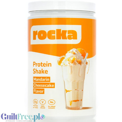 Rocka Nutrition Protein Shake Mandarin Cheesecake 0.9kg - vegan protein supplement 4 protein sources