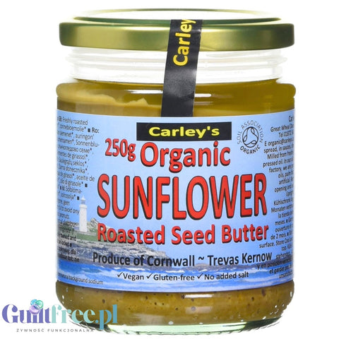 Carley's Organic Sunflower Roasted Seed Butter - organiczna miazga z prażonych ziaren słonecznika bez soli i cukru