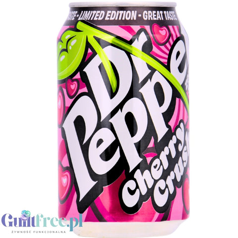 Dr Pepper Cherry Crush Zero Sugar - zero calorie drink, cherry limited edition