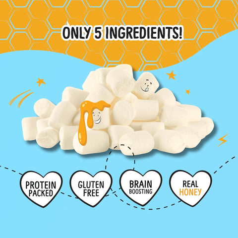 copy of Know Brainer Max Honey Mallow Very Vanilla Mini Marshmallows - honey mini protein marshmallows with kolegan and MCTs