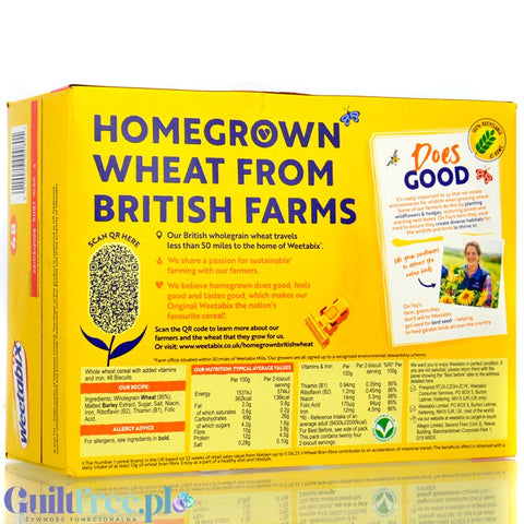 Weetabix Family Pack 48 pieces - pressed whole grain breakfast cereal in briquettes with iron and vitamins