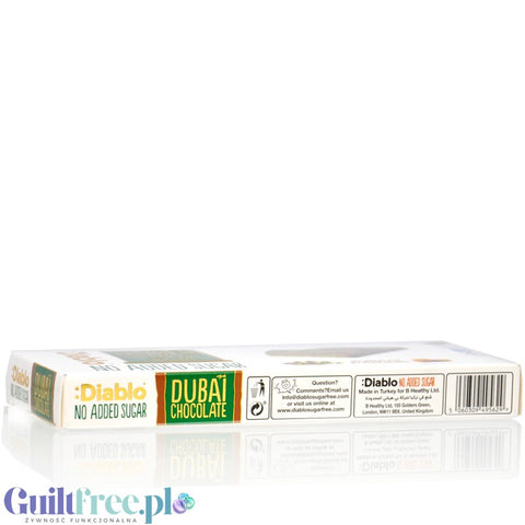 Diablo Dubai Chocolate 200g - czekolada dubajska bez dodatku cukru z pistacjami i knafeh