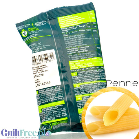 Ciao Carb Maccarozone Stage 3, Penne 50g - Italian low carbohydrate pasta low GI, 33g protein