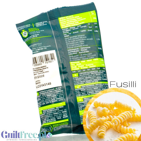 Ciao Carb Maccarozone Stage 3, Fusilli 50g - Italian low carbohydrate pasta low GI, 33g protein