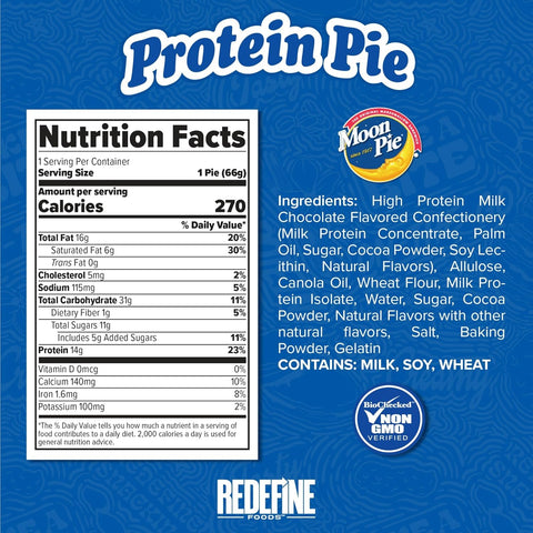 Redefine Protein Moon Pie, Vanilla - giga ciacho proteinowe w polewie z kremem marshmallow