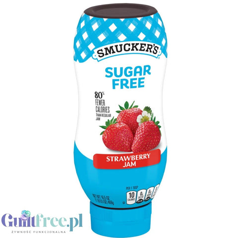 Smucker's Strawberry Jam 0.47KG - sugar-free strawberry jam 80% fewer calories in a squeeze bottle