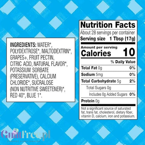 Smucker's Concord Grape Jam 0.47KG - sugar-free grape jam 80% less calories in a squeeze bottle