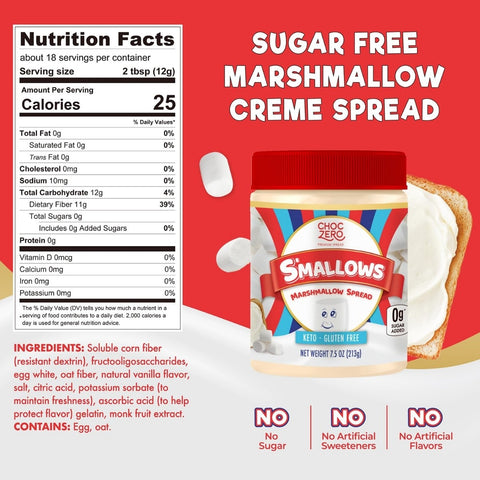 Choc Zero S'Mallows Spread - piankowy keto krem jak marshmallow bez dodatku cukru