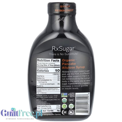 RxSugar Allulose 473ml, Pancake  - sweetener, allulose in liquid syrup