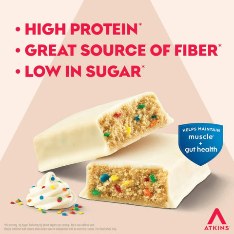 Atkins Strong Birthday Cake - protein bar with almond butter, without maltitol