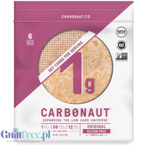 Carbonaut Low Carb Gluten Free Tortillas - bezglutenowe keto tortille niskowęglowodanowe 50kcal