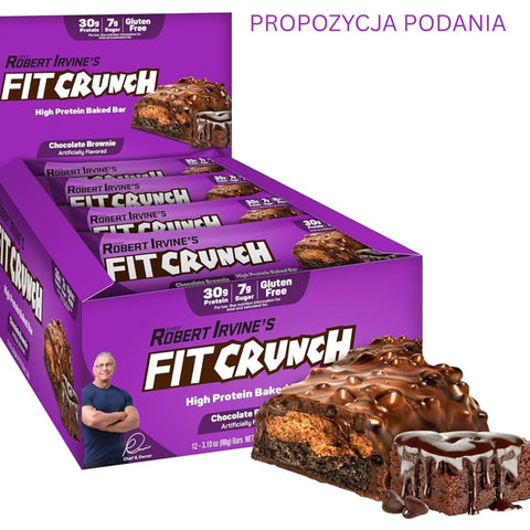 Fit Crunch Chocolate Brownie XXL - baked protein bar with WPI