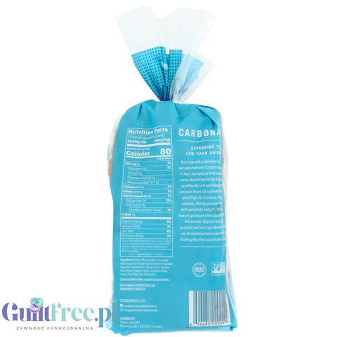 Carbonaut Low Carb Original Bread - keto chleb, tylko 1g węglowodanów w kromce