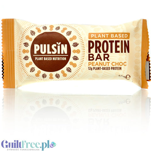 Pulsin Protein Bar Peanut Choc - wegański baton białkowy bez dodatku cukru z ksylitolem