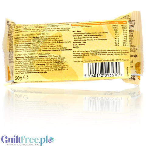 Pulsin Keto Bar Almond Salted Caramel - wegański keto baton białkowy z ksylitolem i solonymi migdałami