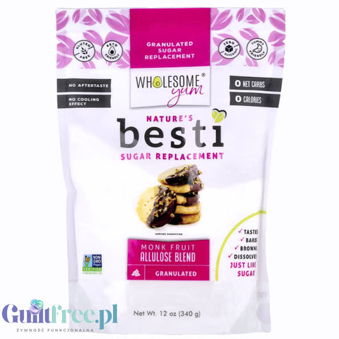 Wholesome Yum Nature's Besti Granular 340g - sweetener in crystals, keto equivalent of sugar without calories