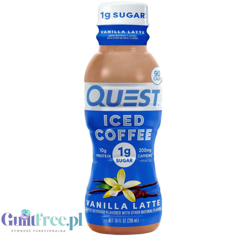 Quest Iced Coffee Vanilla Latte RTD - proteinowa waniliowa kawa mrożona 90kcal, bez cukru