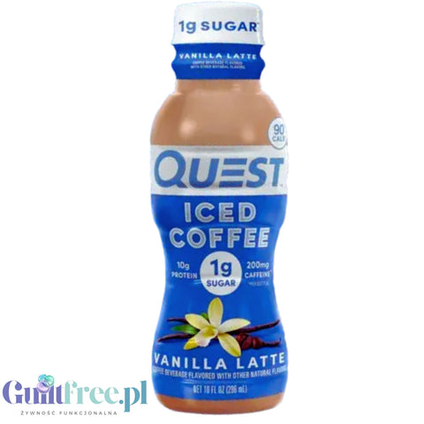 Quest Iced Coffee Vanilla Latte RTD - proteinowa waniliowa kawa mrożona 90kcal, bez cukru