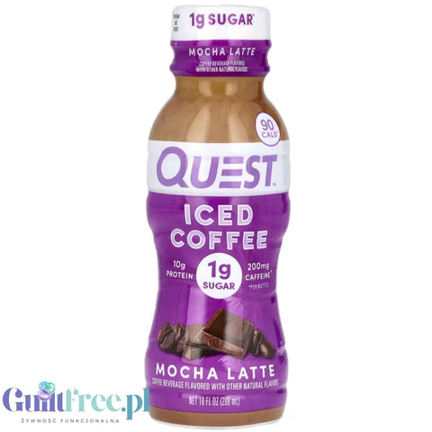 Quest Iced Coffee Mocha Latte RTD - proteinowa czekoladowa kawa mrożona 90kcal, bez cukru