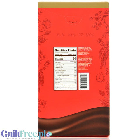 Choc Zero Keto Bark, Dark Chocolate Sea Salt & Hazelnuts - wegańska keto ciemna czekolada bez cukru i maltitolu