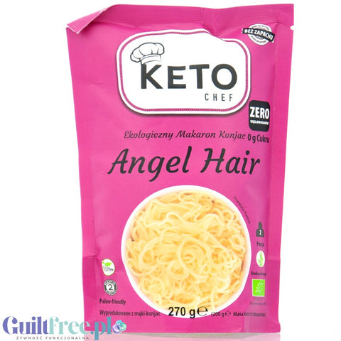 Keto Chef Organic Konjac Angel Hair - organic shirataki noodles 9kcal, unscented formula