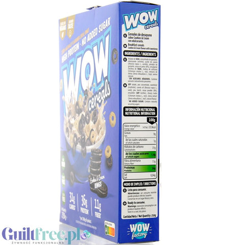 WOW Cereals Cookies & Cream Rings - vegan protein breakfast rings without sugar or gluten.