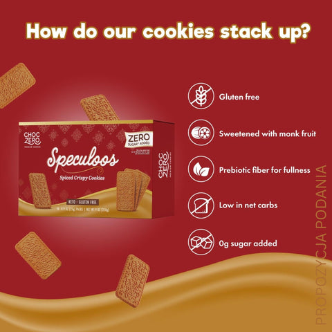 Choc Zero Speculoos Crispy Cookies - keto ciasteczka korzenne bez cukru i maltitolu