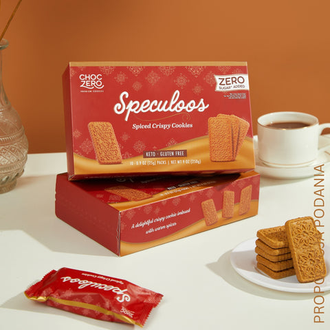 Choc Zero Speculoos Crispy Cookies - keto ciasteczka korzenne bez cukru i maltitolu