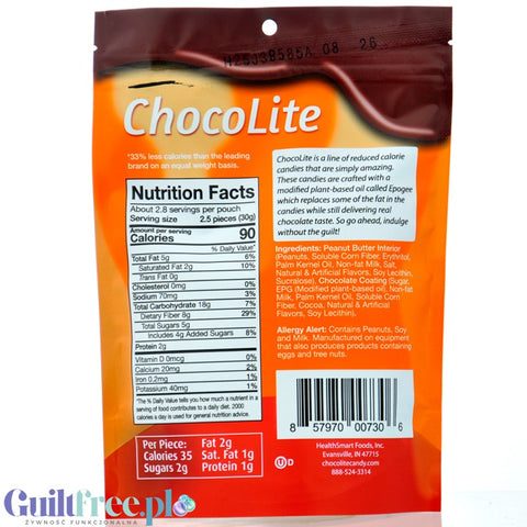 Healthsmart Sweet Nothings Chocolite Peanut Butter Patties - reduced-fat peanut butter chocolates