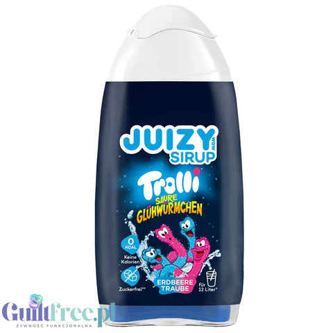 Juizy Trolli Saure Sirup Erdbeere Traube - sugar-free beverage concentrate, sour Strawberry & Grape