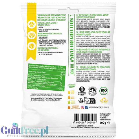 Not Guilty Club Tropical Tropisches Fruchtgummi Bio - wegańskie organiczne pianko-żelki o smaku tropikalnym