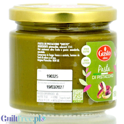 Gusto Etna Pasta di Pistacchio - Sicilian pistachio cream 99.9% pistachios without sugar or sweeteners