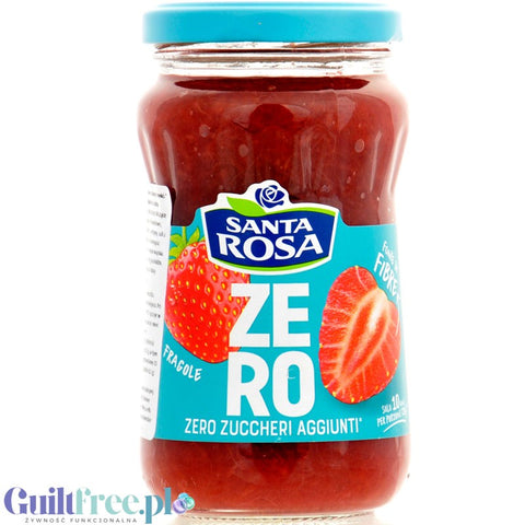 Santa Rosa Zero Fragole - niskokaloryczny dżem truskawkowy bez dodatku cukru tylko 51kcal