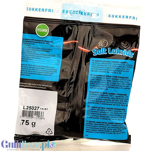 Nordthy Salt Lakrids Blod - wegańskie słone żelki lukrecjowe bez cukru (SŁONE)