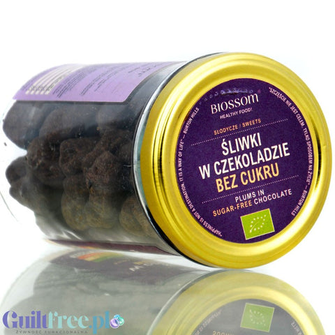 Biossom, Californian Plums in organic chocolate without sugar