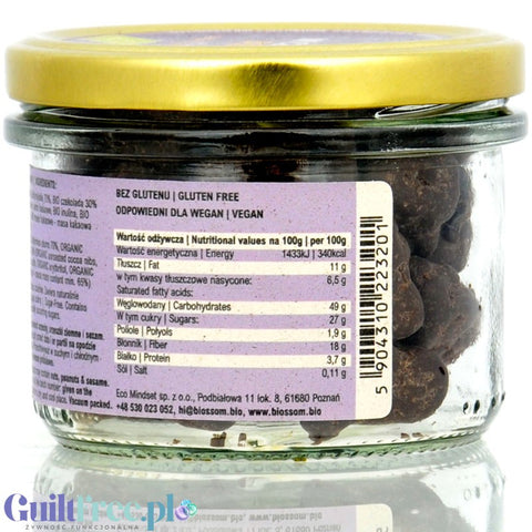 Biossom Plums in vegan organic sugar-free chocolate with erythritol 125g