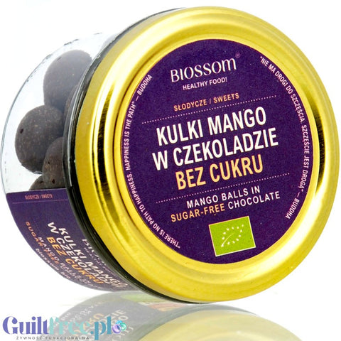 Biossom Mango Balls in vegan raw BIO chocolate without sugar with erythritol 125g