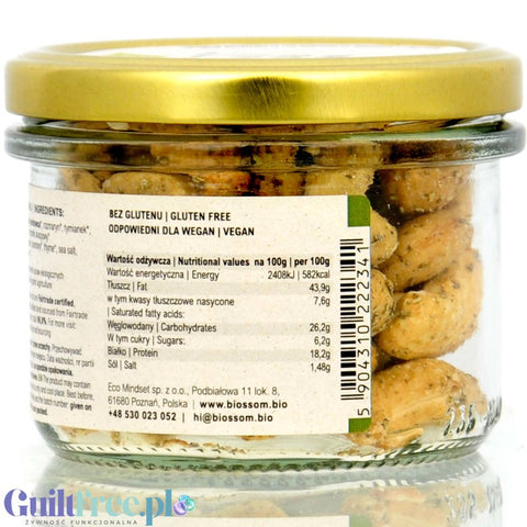 Biossom Nerkowce z Tymiankiem & Rozmarynem, organiczna prażona keto przekąska