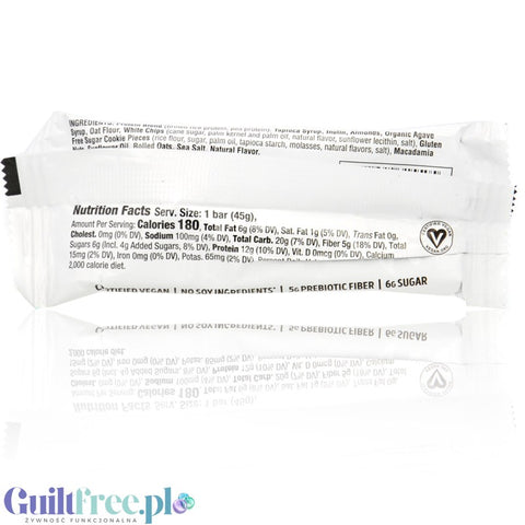 Lenny & Larry's Complete Cookie-fied Bar White Chip Macadamia - vegan cookie bar 12g protein