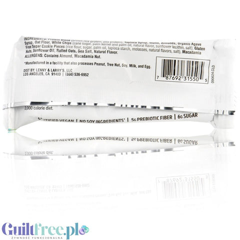 Lenny & Larry's Complete Cookie-fied Bar White Chip Macadamia - vegan cookie bar 12g protein