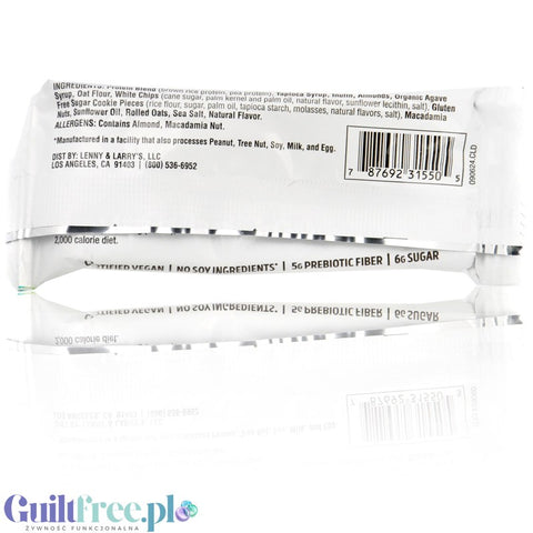 Lenny & Larry's Complete Cookie-fied Bar Chocolate Chip Cookie Dough - vegan cookie bar 12g protein