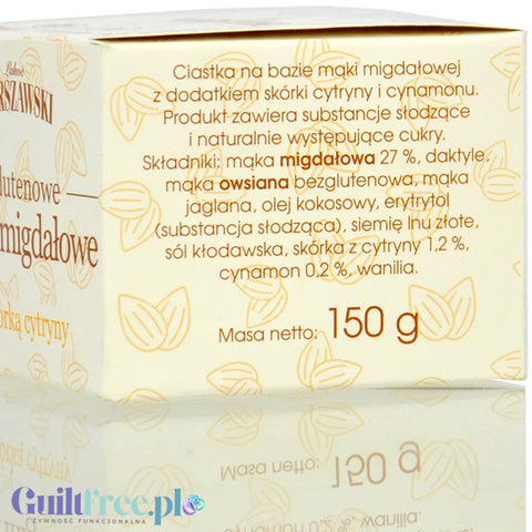 Łakoć Warszawski - gluten-free almond cookies with lemon peel and cinnamon without sugar