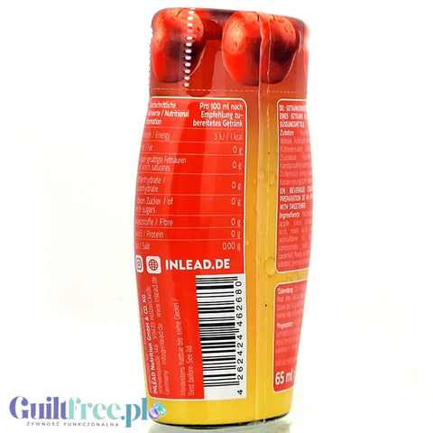 Inlead Squeeze Syrup Sweet Apple - Concentrated sugar and calorie free water syrup for 8L (Red Apple)