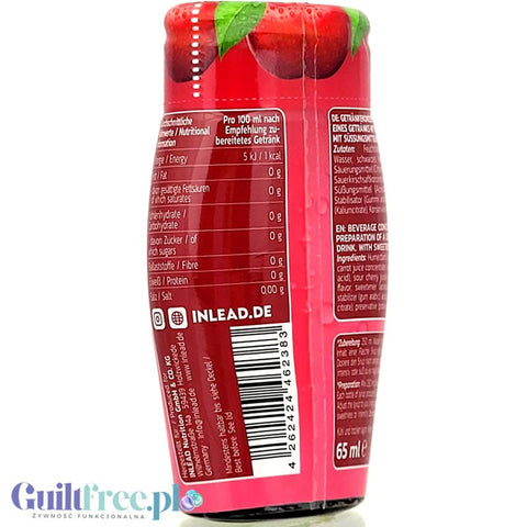 Inlead Squeeze Syrup Cherry - concentrated water syrup with no sugar or calories for 8L