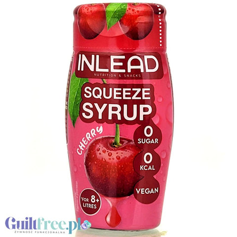 Inlead Squeeze Syrup Cherry - concentrated water syrup with no sugar or calories for 8L