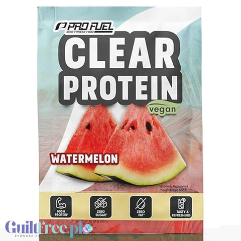 Pro Fuel Clear Protein Vegan Watermelon - wegański klarowny hydrolizat, lekka odżywka białkowa ze stewią