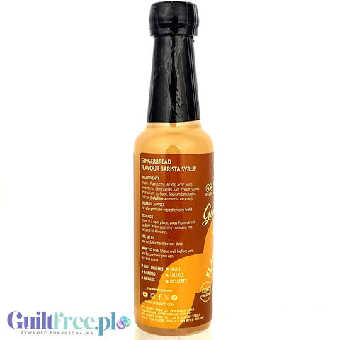 Skinny Food Barista Coffee Syrup Gingerbred Biscuit 250ml - gingerbread zero calorie coffee syrup, sugar free