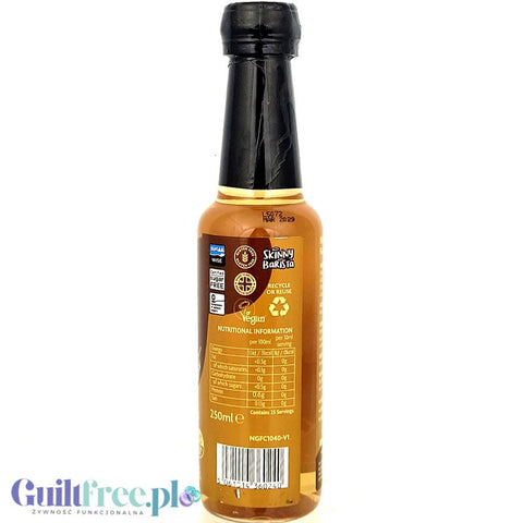 Skinny Food Barista Coffee Syrup Hazelnut Praline 250ml - syrop zero kalorii do kawy, bez cukru