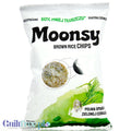 Moonsy Brown Rice Green Onion - thin brown rice chips 50% less fat
